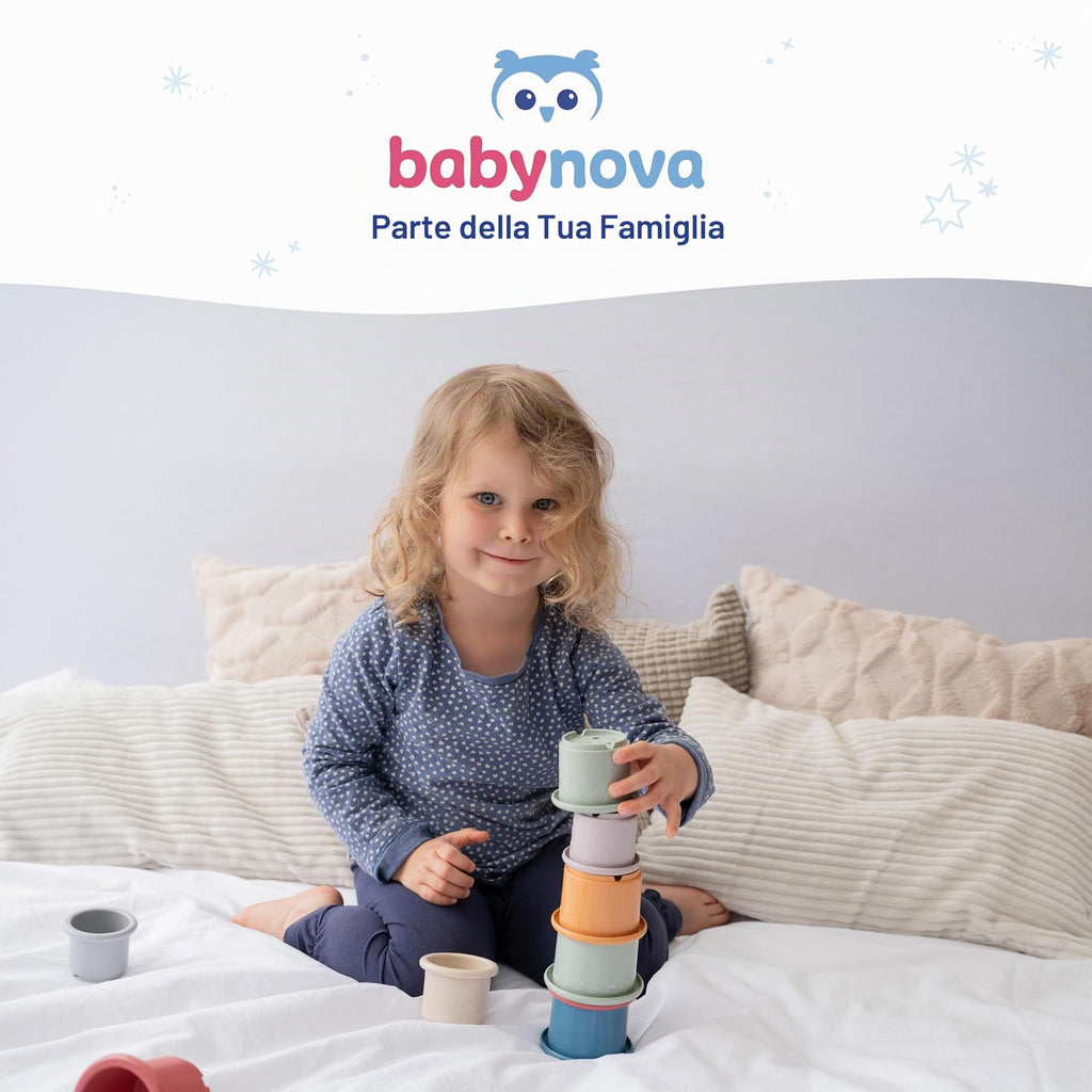 babynova Set Pettine & Spazzola – Set Cura dei Capelli con Setole in Nylon Naturale Ultra Morbide per Bambini & Neonati – Cura Delicata per Cuti Sensibili – Senza BPA – Verde leone